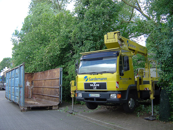 Gardemann Arbeitsbühnen, Einsatz für Baumfällungen
